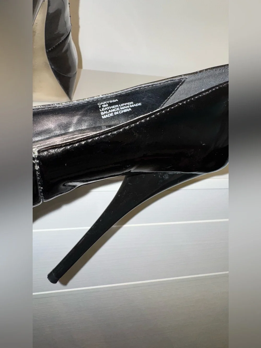 Classic Black Patent Platform Stiletto Pumps - size 7 - Picture 2 of 7
